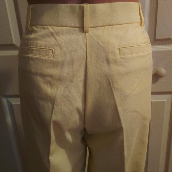 NEW Kim Rogers Yellow Cotton Spandex Capri Size 6P - Picture 4 of 5